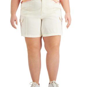 Style & Co Plus Size Cargo Shorts Beige 14W
